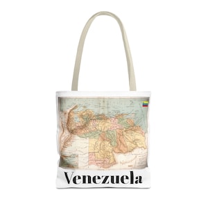 Vintage Venezuela Karte von 1885 Stofftasche