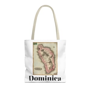 Vintage Dominica Map from 1823 Tote Bag