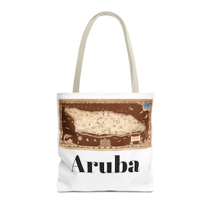 Vintage Map of Aruba from 1946 Tote Bag