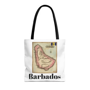 Vintage Barbados Map from 1823 Tote Bag