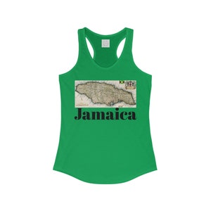 Vintage Jamaika Map 1757 Racerback Tank - Frauen Sommer Stil