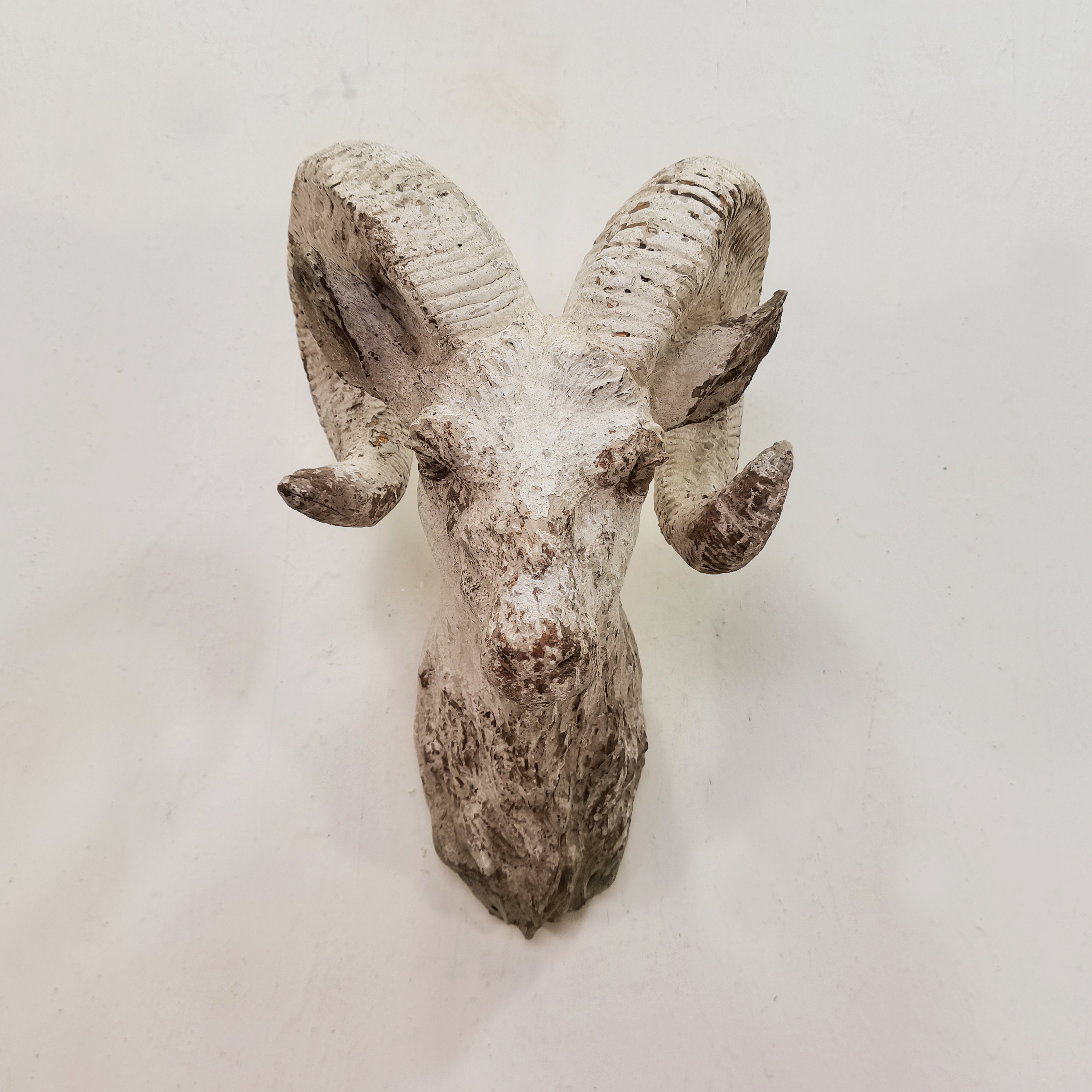 Rustic Ram Head Wall Mount: Farmhouse Lodge Sculpture - Etsy