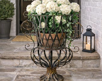 Vintage Iron Urn Planter