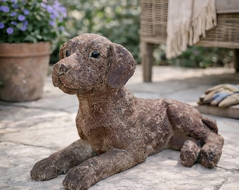 Vintage Dog Garden Statue