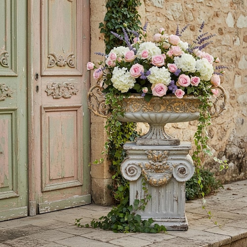 ヴィンテージ シャビー　キャンドルホルダー ヴィンテージピラーキャンドルホルダー、シャビーシックキャンドル