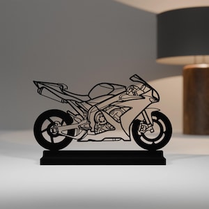 R1 RN12 Model, Personalisable, 3d Print, Gift for Motorcycle Lovers, Silhouette, PLA, Motorcycle Fanatic, Cake Topper, True to detail