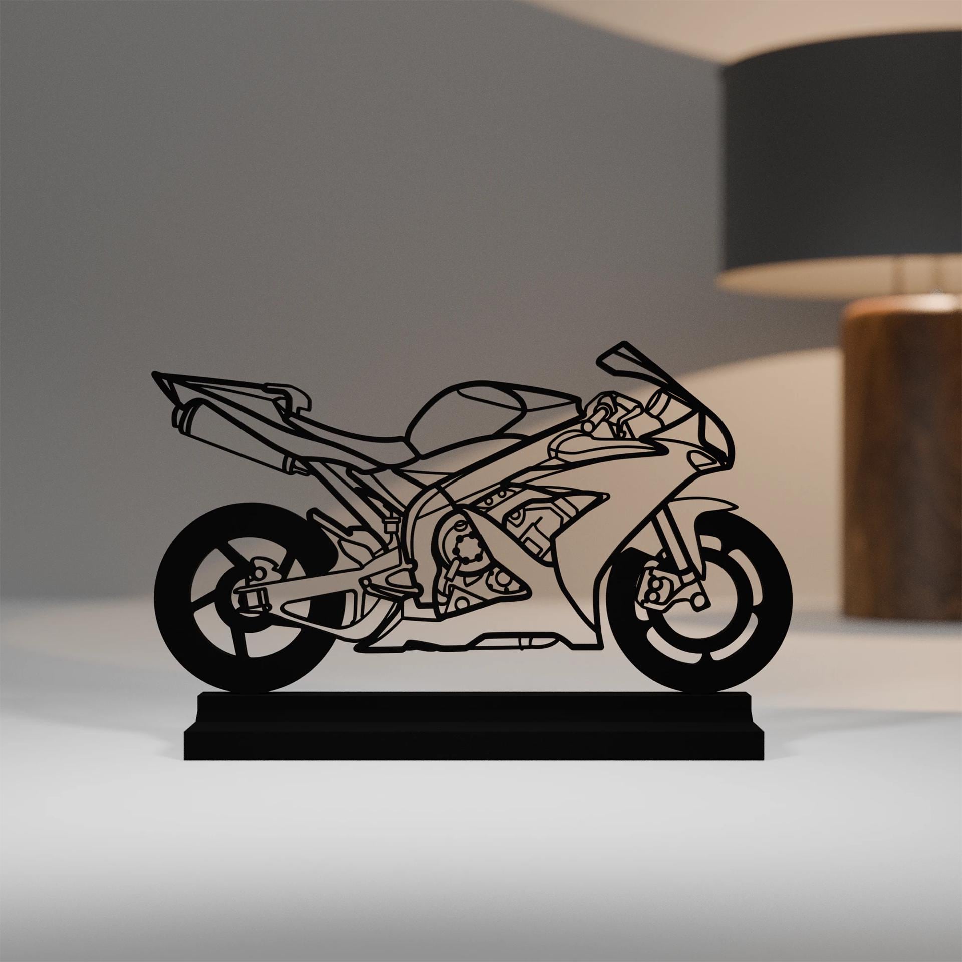 R1 RN12 Model, Personalisable, 3d Print, Gift for Motorcycle Lovers, Silhouette, PLA, Motorcycle Fanatic, Cake Topper, True to detail
