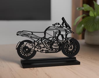 R 1300 GS Adventure Model, Personalisable, 3d Print, Gift for Motorcycle Lovers, Silhouette, Motorcycle Fanatic, Cake Topper, True to detail