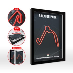 Balaton Park Circuit 3D Poster, Made in Germany, MotoGP Wall Decoration, High Quality Print, MotoGP Track, Motorsport, Wall Art, Gift idea