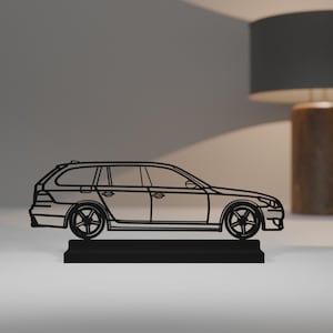 E61 Touring model, Personalisable, 3d Print, gift for car lovers, silhouette, car crazy, decoration, 3d print, Cake Topper, True to detail