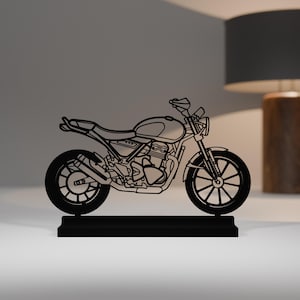 Scrambler 400 X Model, Personalisable, 3d Print, Gift for Motorcycle Lover, Silhouette, PLA, Motorcycle Fanatic, Cake Topper, True to detail