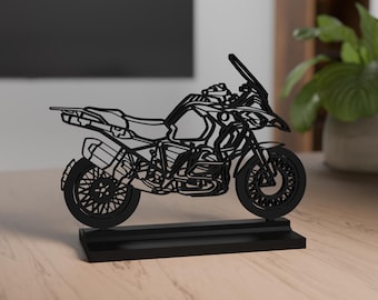 R 1250 GS Adventure Model, Personalisable, 3d Print, Gift for Motorcycle Lovers, Silhouette, PLA, Motorcycle Fanatic, Cake Topper