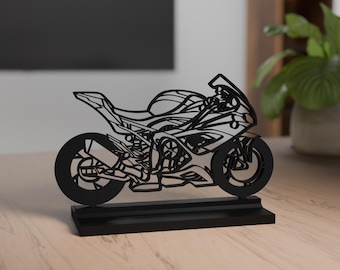 S 1000 RR Model, Personalisable, 3d Print, Gift for Motorcycle Lovers, Silhouette, PLA, Motorcycle Fanatic, Cake Topper, True to detail