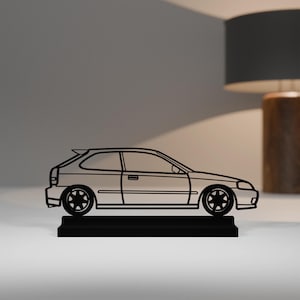 Civic EJ9 model, Personalisable, 3d print, gift car lover, silhouette, car crazy, decoration, detailed, cake topper
