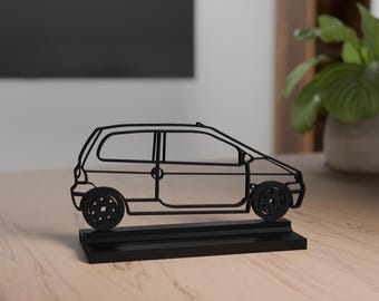 Twingo model, Personalisable, 3d print, gift for car lovers, silhouette, AAA quality, crazy car, decoration, True to detail, Cake topper