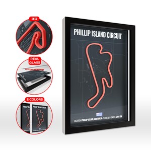 Phillip Island Circuit 3D Poster, Made in Germany, MotoGP Wall Decoration, High Quality Print, MotoGP Track, Motorsport, Wall Art, Gift idea