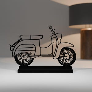 Simson Schwalbe Model, Personalisable, 3d Print, Gift for Moped Lovers, Silhouette, PLA, Moped Fanatic, Cake Topper, True to detail