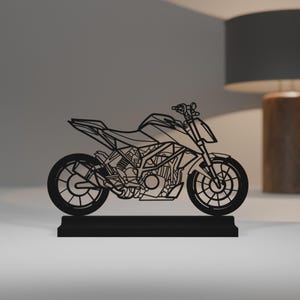 390 Duke Model, Personalisable, 3d Print, Gift for Motorcycle Lovers, Silhouette, PLA, Motorcycle Fanatic, Cake Topper