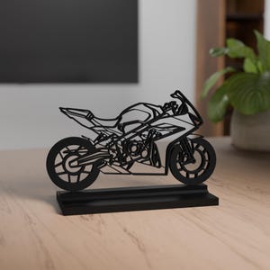 CBR 650R Model, Personalisable, 3d Print, Gift for Motorcycle Lovers, Silhouette, PLA, Motorcycle Fanatic, Cake Topper, True to detail
