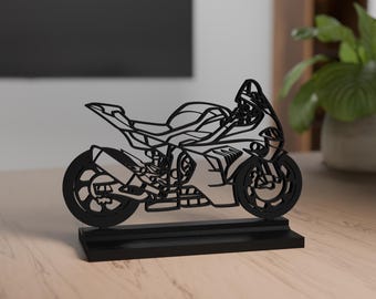 M 1000 RR Model, Personalisable, 3d Print, Gift for Motorcycle Lovers, Silhouette, PLA, Motorcycle Fanatic, Cake Topper, True to detail