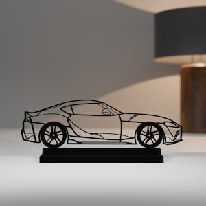 Supra Mk 5 model, Personalisable, 3d print, silhouette, AAA quality, gift for car enthusiasts, car crazy, decoration, JDM Fans, Cake Topper