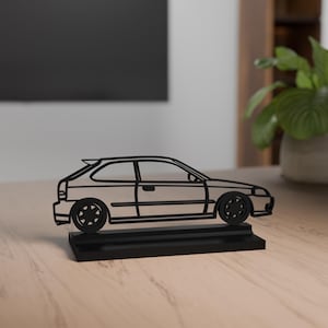 Civic EJ9 model, Personalisable, 3d print, gift car lover, silhouette, car crazy, decoration, detailed, cake topper