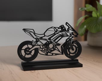 Ninja 650 Model, Personalisable, 3d Print, Gift for Motorcycle Lovers, Silhouette, PLA, Motorcycle Fanatic, Cake Topper, True to detail
