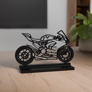 Panigale V2 Model, Personalisable, 3d Print, Gift for Motorcycle Lovers, Silhouette, PLA, Motorcycle Fanatic, Cake Topper, True to detail
