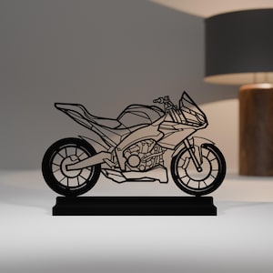Tuono 125 Model, Personalisable, 3d Print, Gift for Motorcycle Lovers, Silhouette, PLA, Motorcycle Fanatic, Cake Topper, True to detail