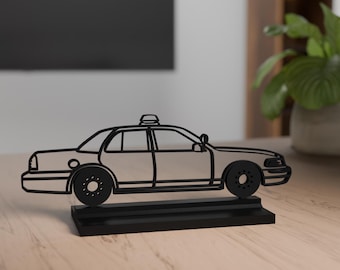 Crown Victoria Interceptor Model, Personalisable, 3d print, gift car lover, silhouette, car crazy, decoration, Cake Topper, True to detail