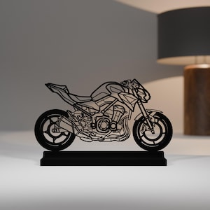 Z900 Modell, Personalisierbar, 3d Druck, Geschenk Motorradliebhaber, Silhouette, Geschenk Motorradliebhaber, PLA, Motorrad Verrückt