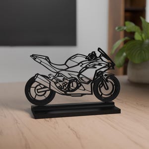 Ninja 500 SE Model, Personalisable, 3d Print, Gift for Motorcycle Lovers, Silhouette, PLA, Motorcycle Fanatic, Cake Topper, True to detail