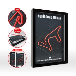 Autódromo Termas 3D Poster, Made in Germany, MotoGP Wall Decoration, High Quality Print, MotoGP Track, Motorsport, Wall Art, Gift idea