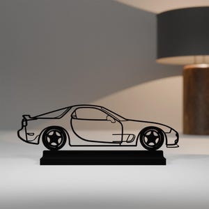 RX-7 model, Personalisable, 3d print, gift car lover, silhouette, AAA quality, car crazy, decoration, detailed, cake topper
