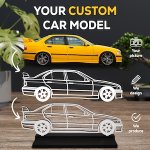 Custom Car Model with Stand, 3D Printed, Customizable, Gift for Dad, Gift for Brother, Decoration, Car enthusiast, Personalized car gift