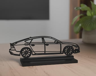 A7 Sportback model, Personalisable, 3d Print, gift for car lovers, silhouette, car crazy, decoration, 3d print, Cake Topper, true to detail