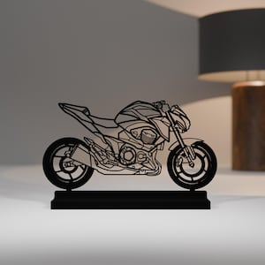 Z800 Modell, Personalisierbar, 3d Druck, Geschenk Motorradliebhaber, Silhouette, Geschenk, PLA, Motorrad Verrückt, Cake Topper, Detailgetreu