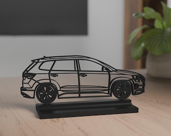 Skoda Karoq Sportline model, Personalisable, 3d print, gift for car lovers, silhouette, AAA quality, crazy car, decoration, Cake Topper
