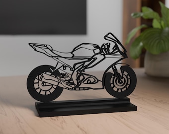 YZF-R 125 Model, Personalisable, 3d Print, Gift for Motorcycle Lovers, Silhouette, Motorcycle Fanatic, AAA Quality, PLA, True to detail