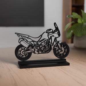 CRF1000L Africa Twin Modell, Personalisierbar, 3d Druck, Geschenk Motorradliebhaber, Silhouette, PLA, Motorrad Verrückt, Cake Topper