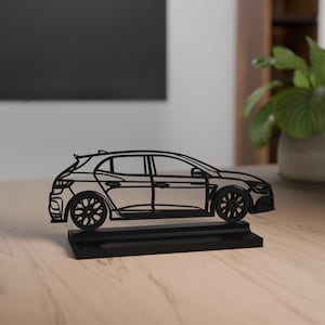 Renault Megane IV RS Trophy model, Personalisable, 3D print, silhouette, gift for car, car crazy, decoration, Cake Topper, True to detail