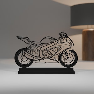 GSX-R 600 Modell, Personalisierbar, 3d Druck, Geschenk Motorradliebhaber, Silhouette, PLA, Motorrad Verrückt, Cake Topper, Detailgetreu