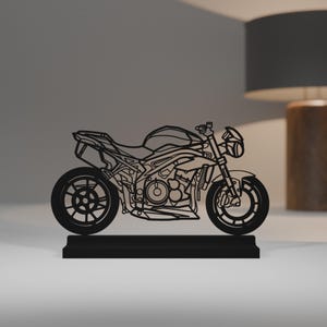 Speed Triple R Model, Personalisable, 3d Print, Gift for Motorcycle Lover, Silhouette, PLA, Motorcycle Fanatic, Cake Topper, true to detail