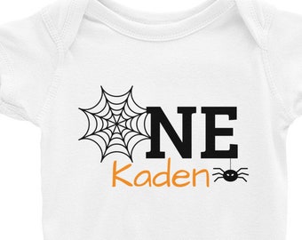 ONE First Birthday Halloween Outfit October First Birthday October Baby Infant Bodysuit