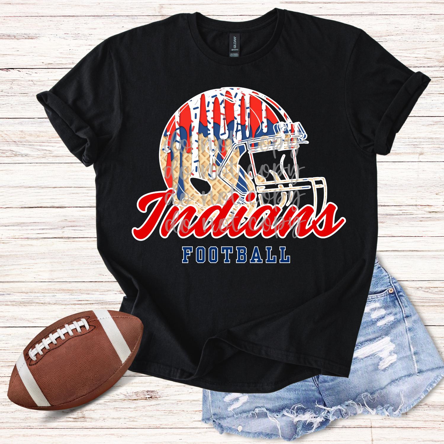Custom Ice Cream Drip Football png design | football season | helmet | mascot | respect the drip custom png design digital file
