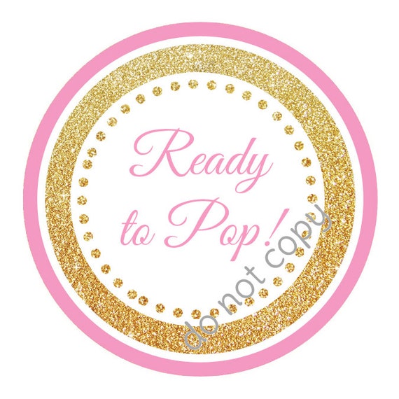 INSTANT DOWNLOAD Ready to Pop Baby Shower Pink &amp; Gold Thank | Etsy