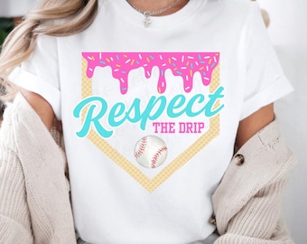 Baseball Ice Cream Drip PNG: Respect the Drip (Digital File)