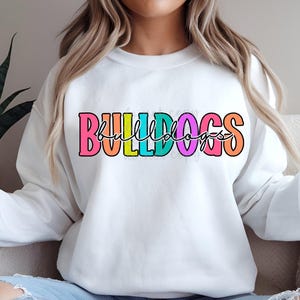 bulldog png | colorful mascot design png |  School Mascot Pride | PNG file for sublimation dtf | school mascot png