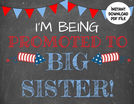 4th of july pregnancy announcement big sister