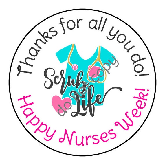 INSTANT DOWNLOAD: Nurse Appreciation Week Gift Nurses RN sticker Thank You Stickers, Tags, diy printable file Il_570xn